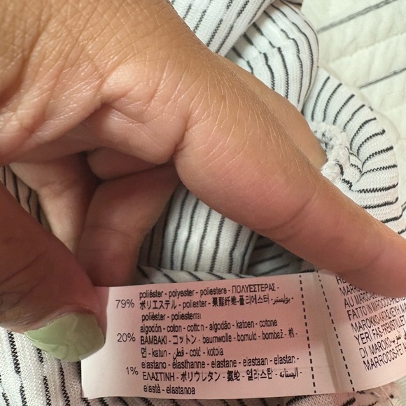 Zara White Crew Neck Sweater with Pinstripe Detail - Picture 6 of 8